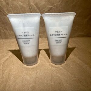 2 x Muji face soap scrub 30g